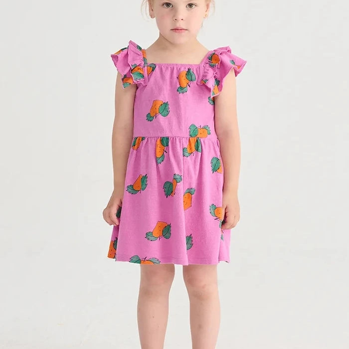 Детска памучна рокля Bobo Choses Tangerine