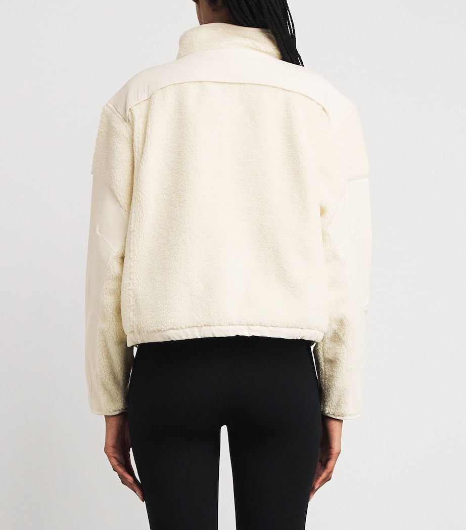 Skims Ivory Teddy Boxy Zip-Up Jacket
