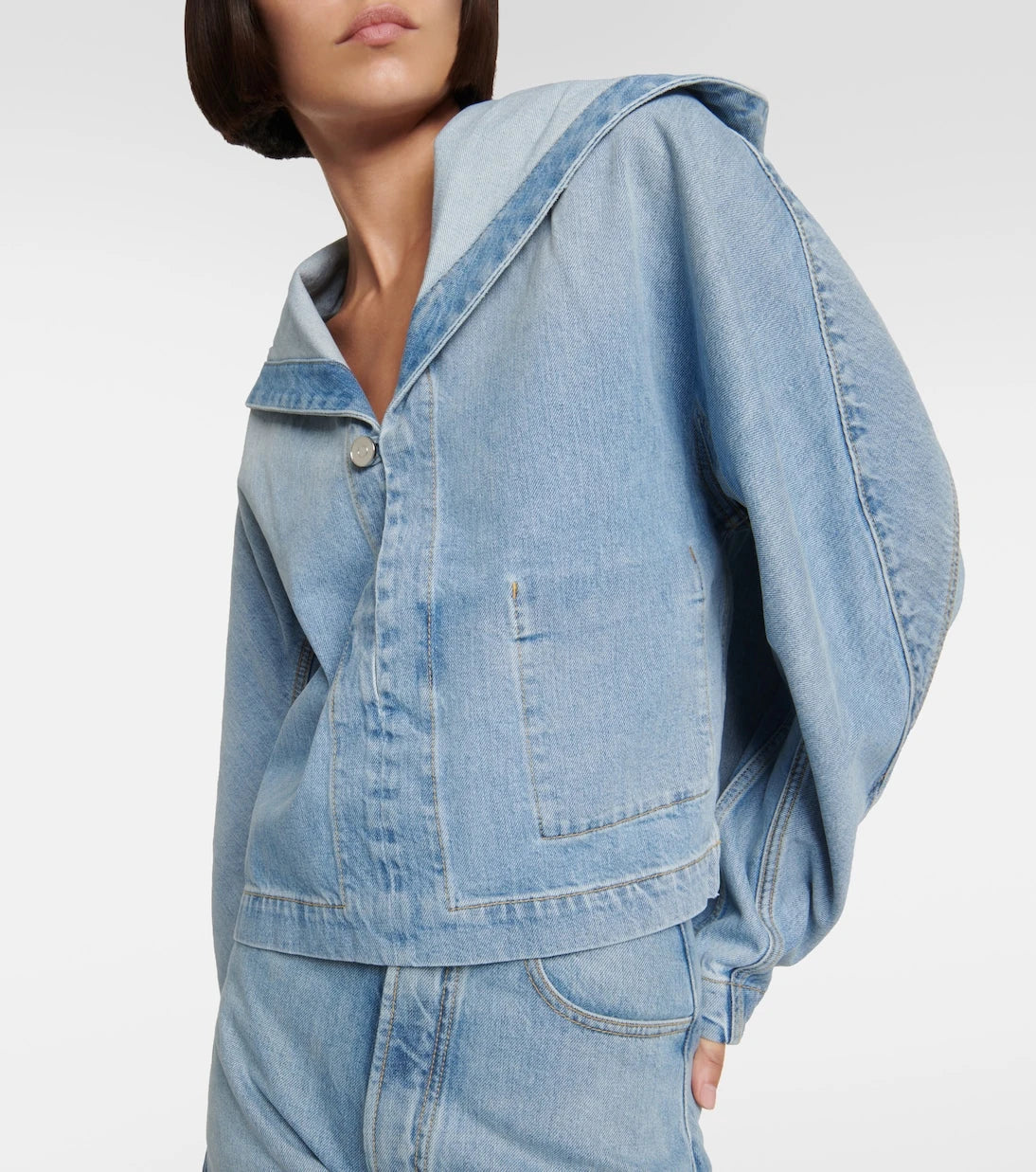 Alaïa - Cropped denim jacket