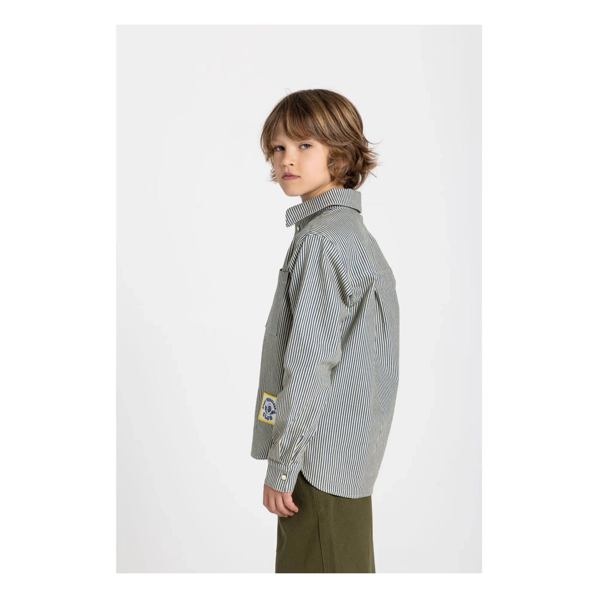 Hundred Pieces - Enzo Striped Shirt | Dark green