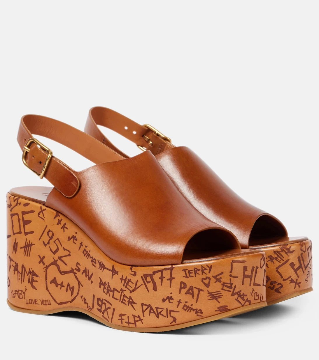 Chloé - Maxime leather wedges