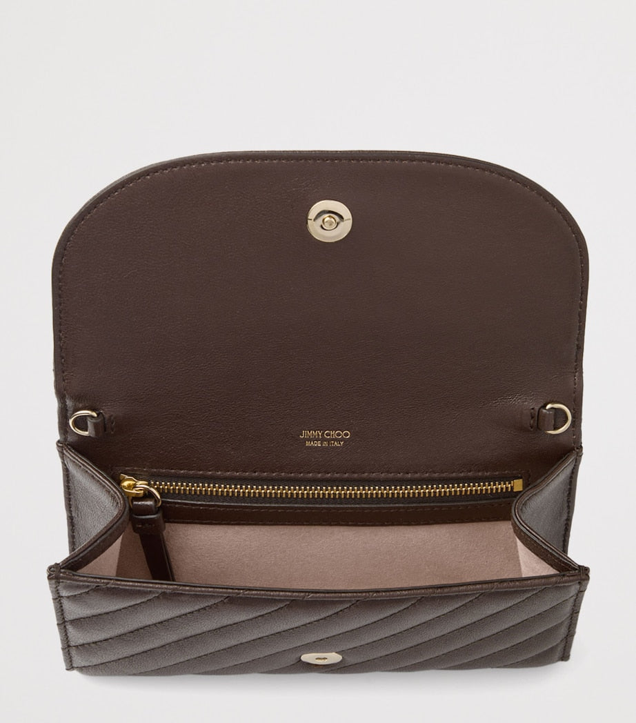 Jimmy Choo Brown Curve Wallet on Chain