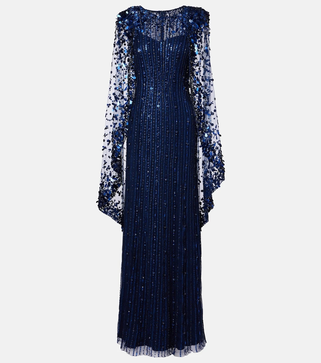 Jenny Packham - Pelerinli işlemeli elbise