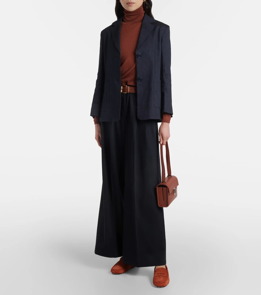 'S Max Mara - بنطال نيكولز بقصة واسعة من صوف الميرينو البكر