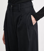 Colombo Kid Cashmere Pleated Wide-Leg Trousers
