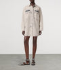 AllSaints Grey Organic Denim Faye Mini Shirt Dress