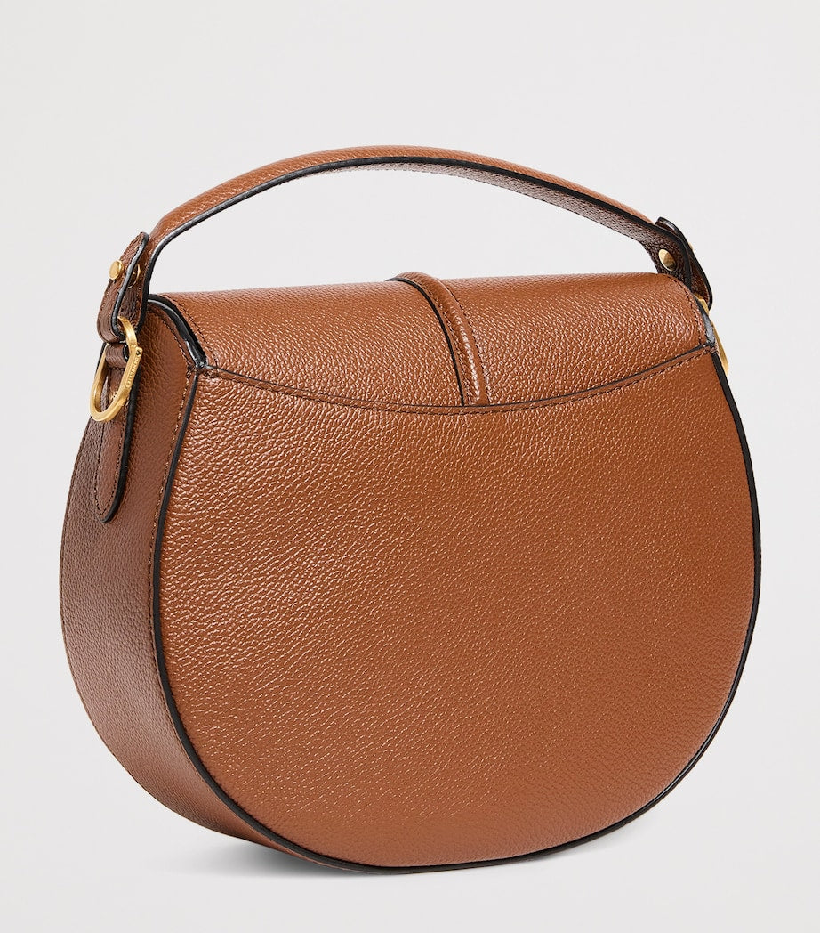 Demellier Brown Small Leather Siena Saddle Bag