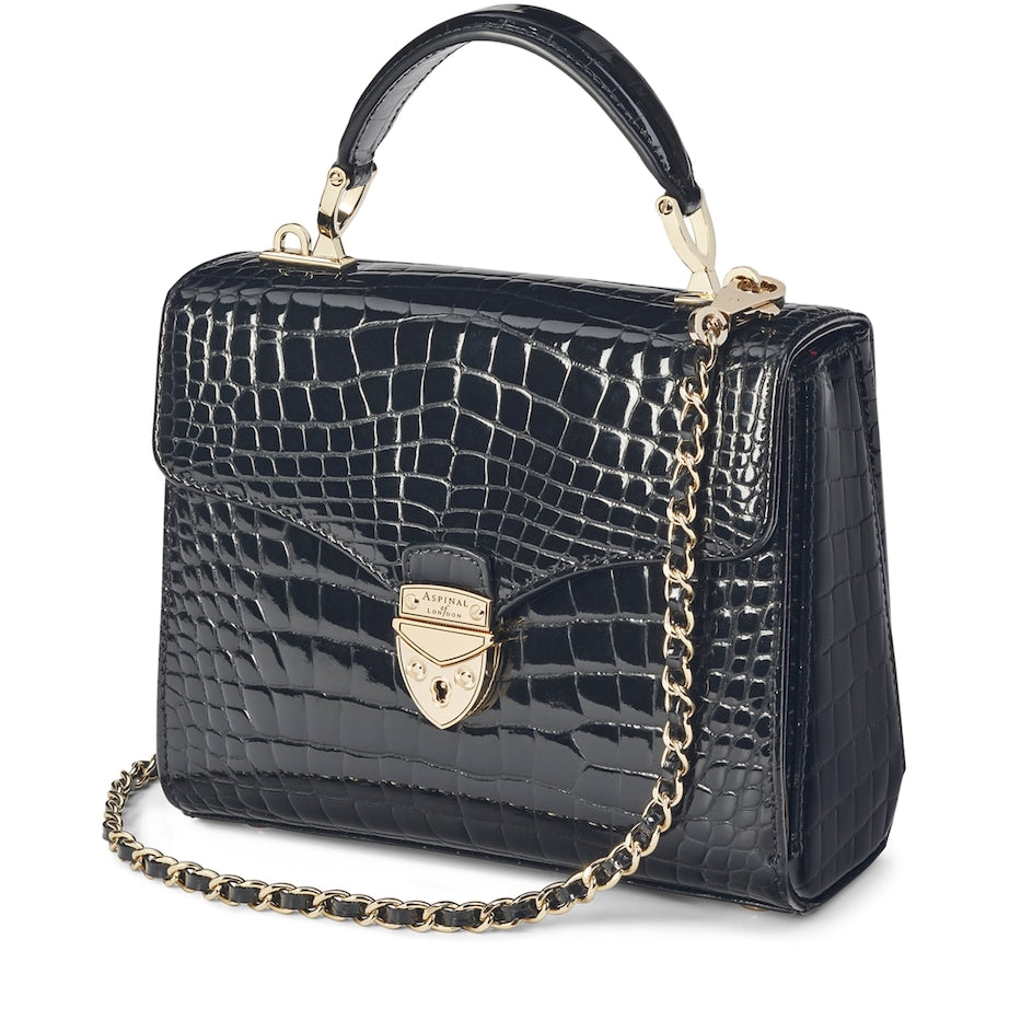 Aspinal Of London Black Leather Mayfair Top-Handle Bag