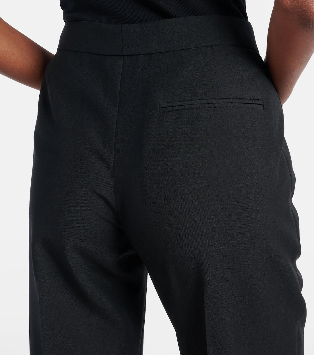 McQueen - Wool and mohair cropped straight pants