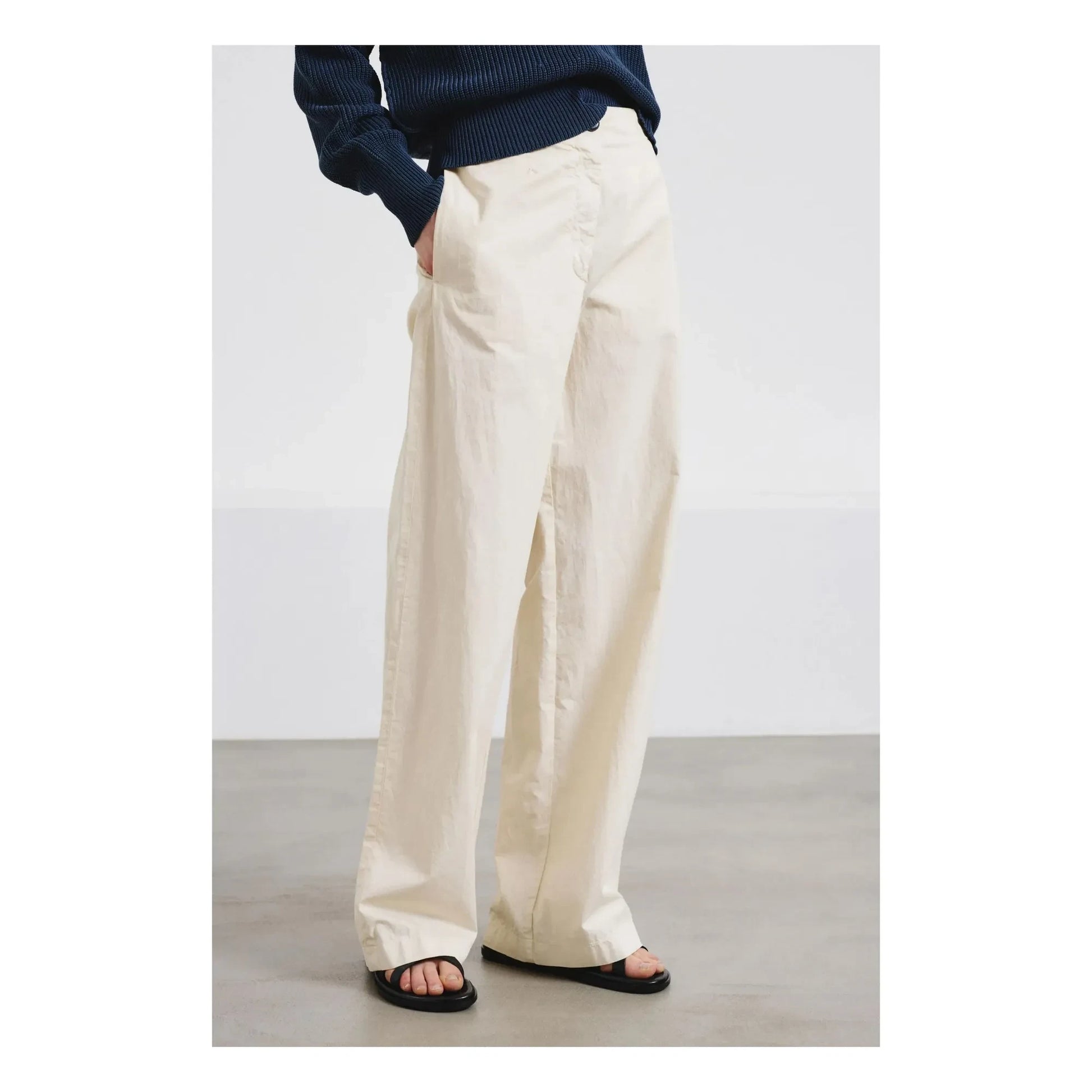 Pomandère - Cotton Gabardine Pants | Cream