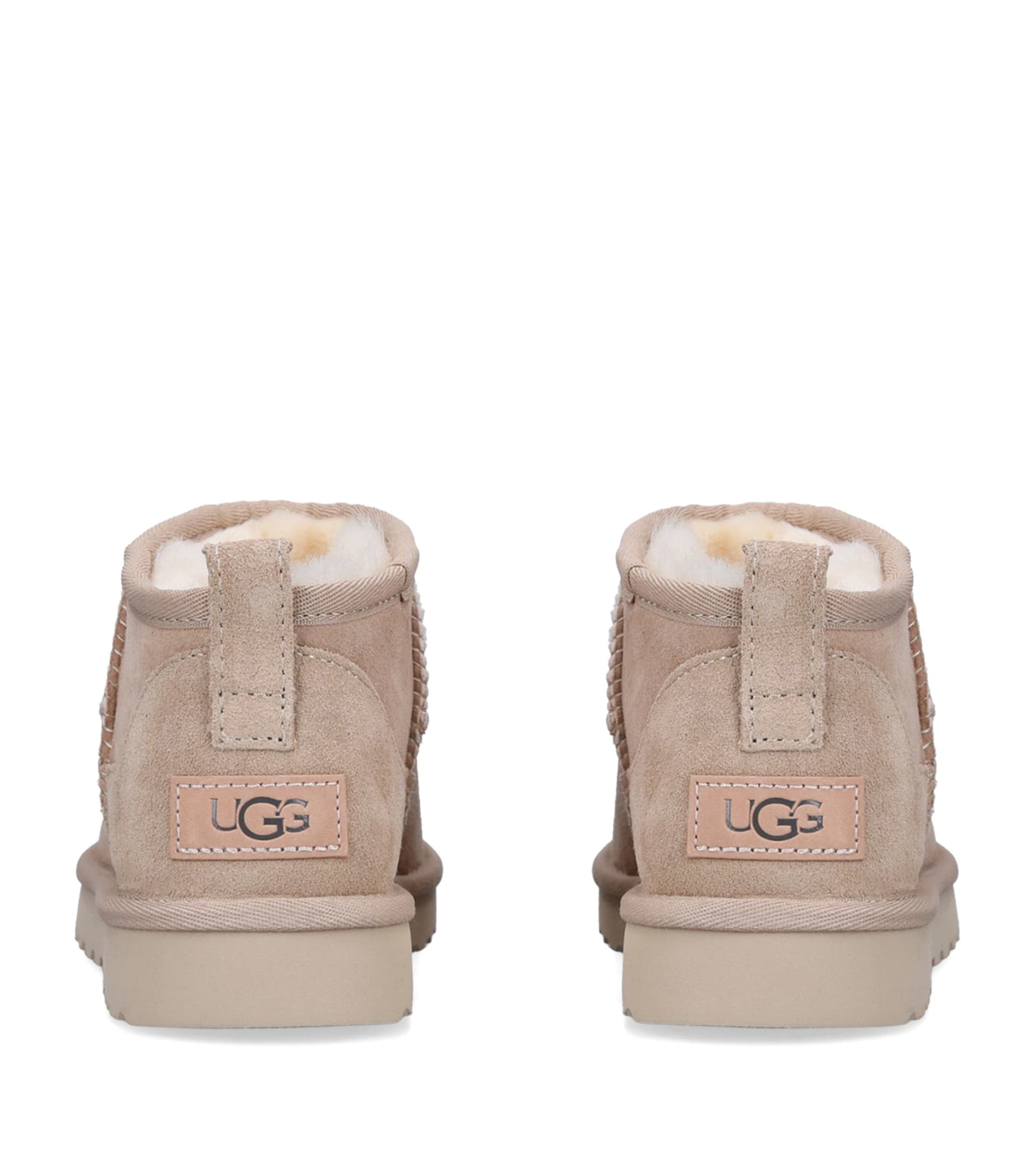 UGG Beige Suede Classic Ultra Mini Boots