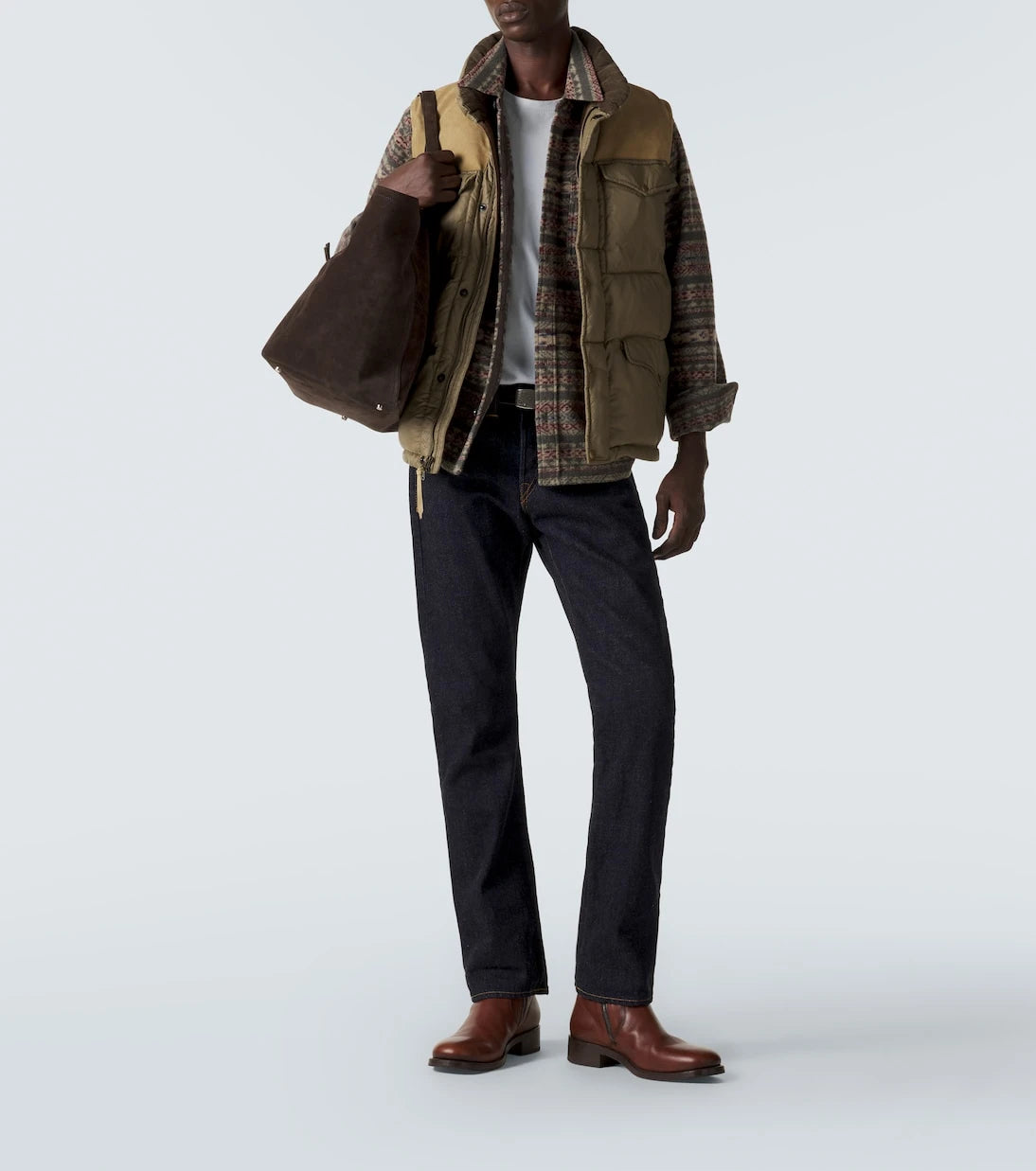 RRL - Embroidered slim jeans