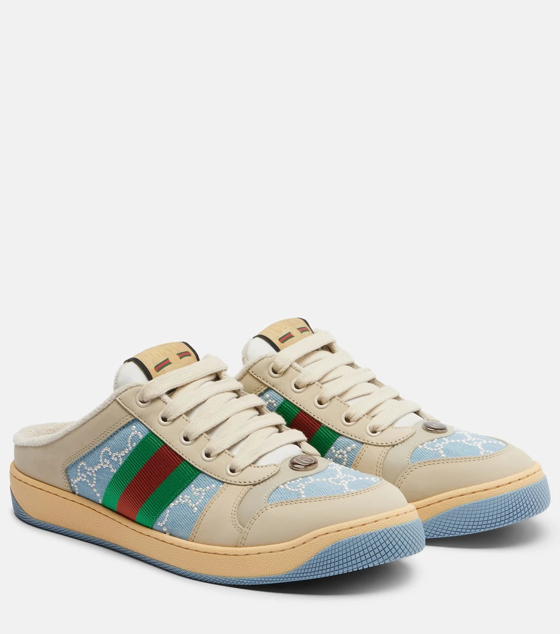 Gucci - Screener faux pearl-embellished mules