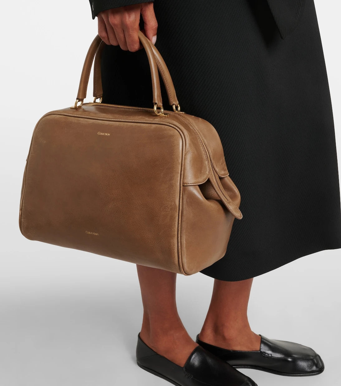 Calvin Klein Collection - America Medium leather bowling bag