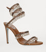 René Caovilla Brown Embellished Chandelier Sandals 105