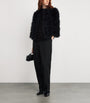 Yves Salomon Black Feather Jacket
