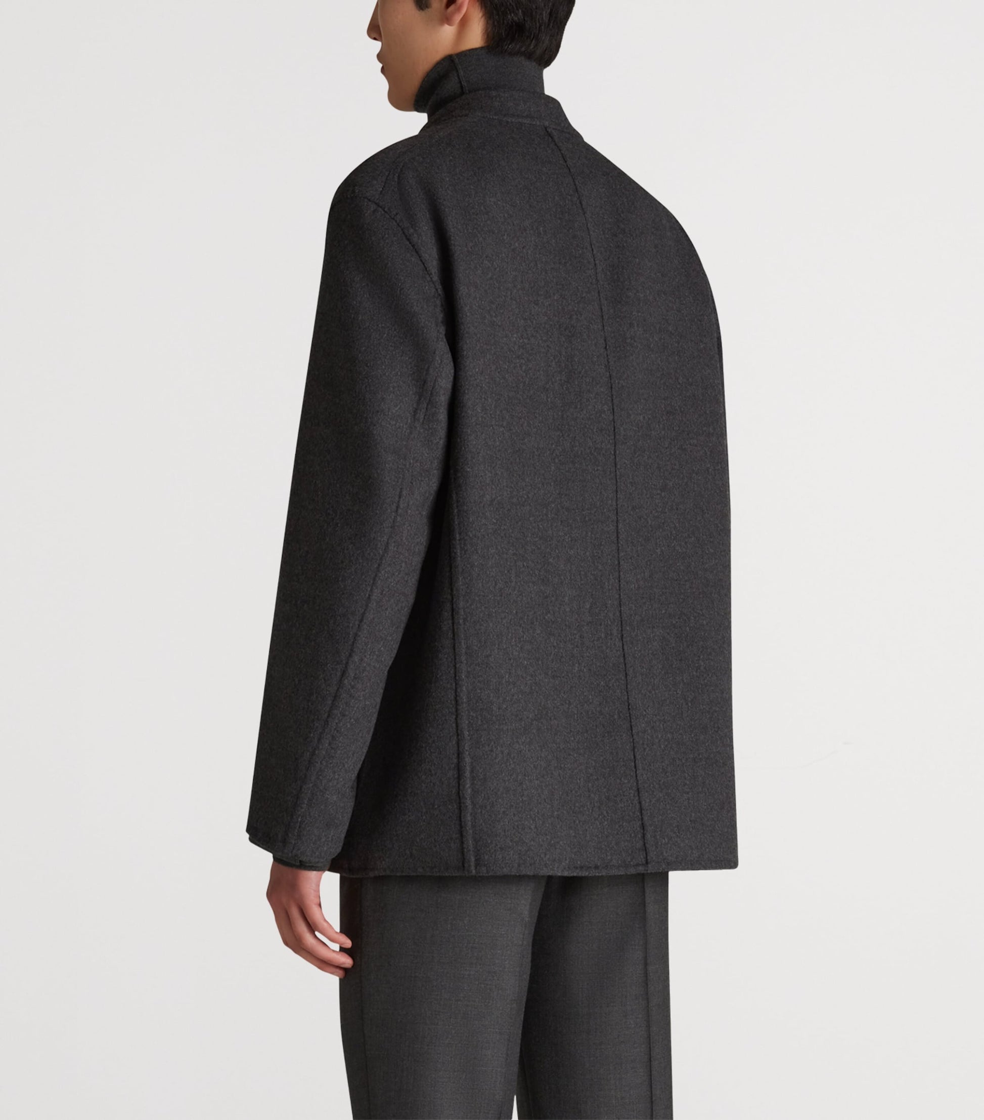 Dunhill Grey Wool Reversible Double-Faced Driving Jacket