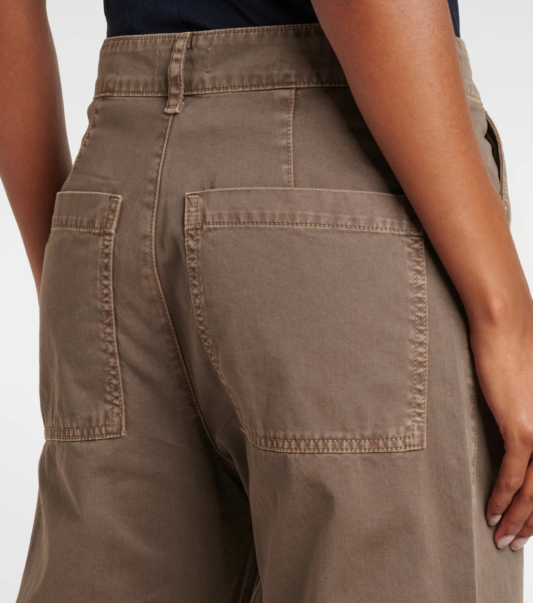 Velvet - Alexis cotton twill barrel-leg pants