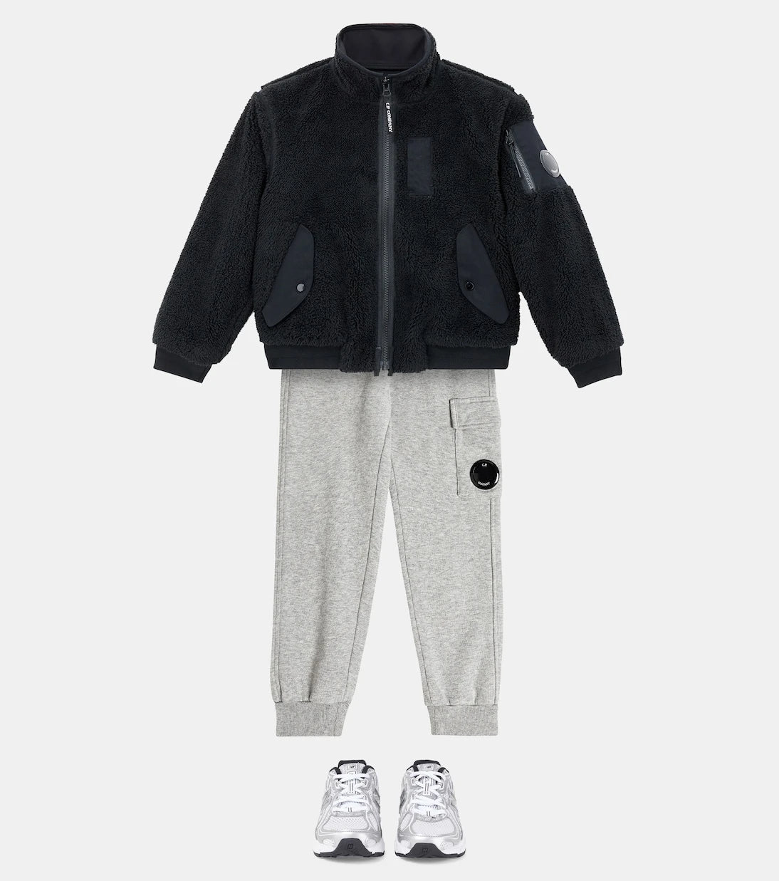 C.P. Company Kids - Lens teddy fleece jacket