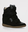 Isabel Marant Black Suede Bekett Wedge Sneakers 50