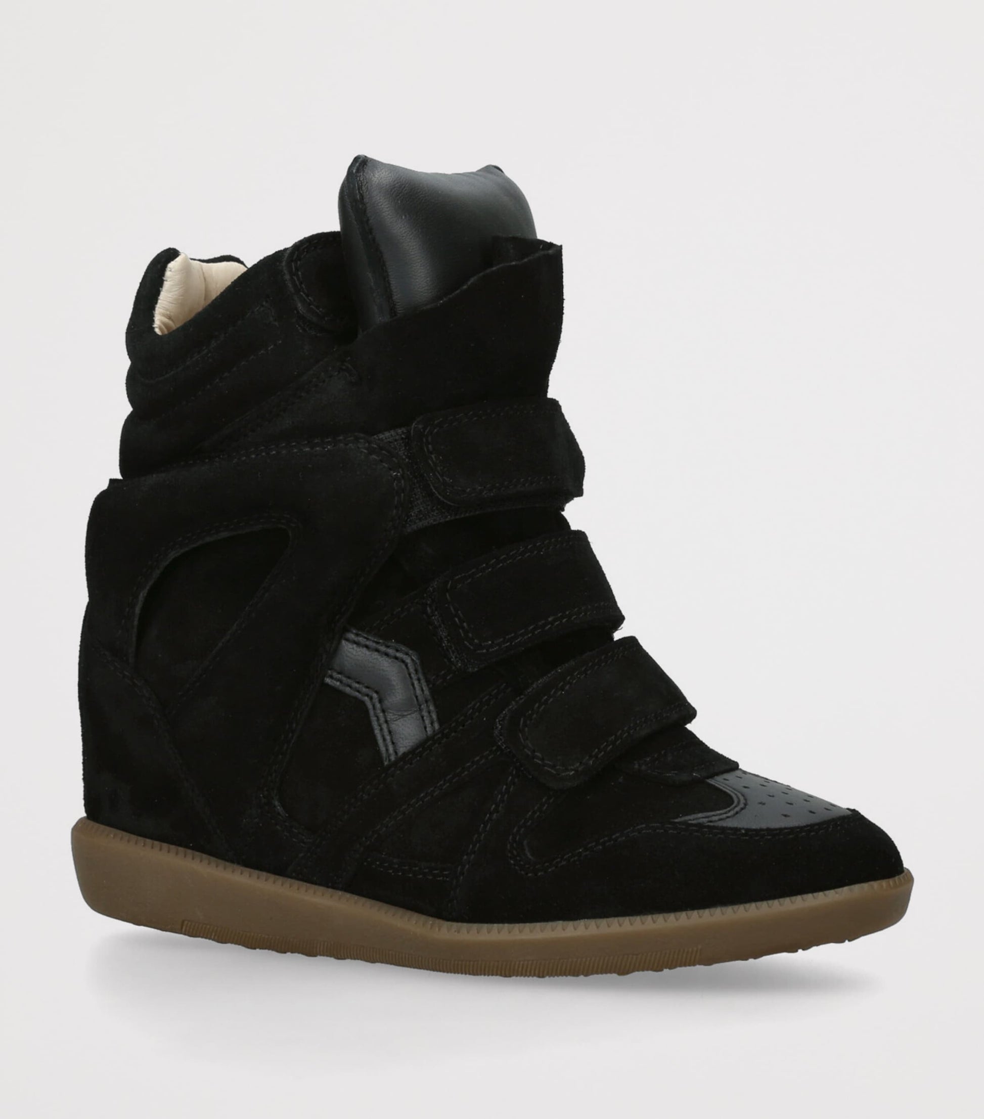 Isabel Marant Black Suede Bekett Wedge Sneakers 50