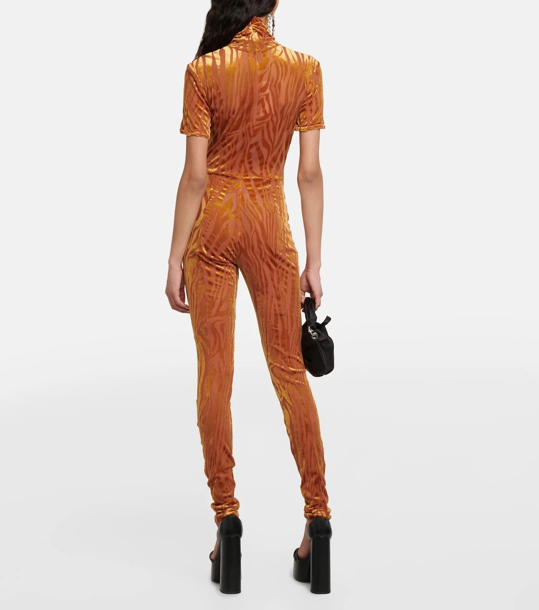 Alex Perry - Benton devoré zebra-print catsuit