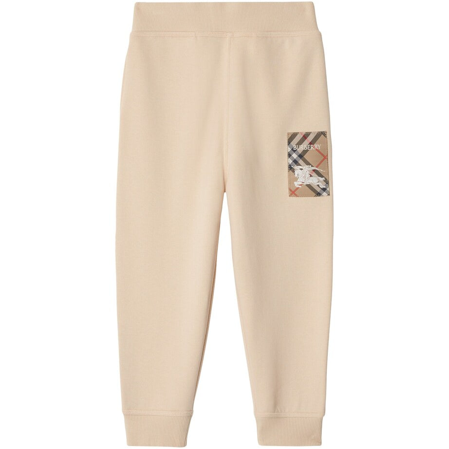 Burberry Kids Cotton Check Label Sweatpants (3-12 Years)