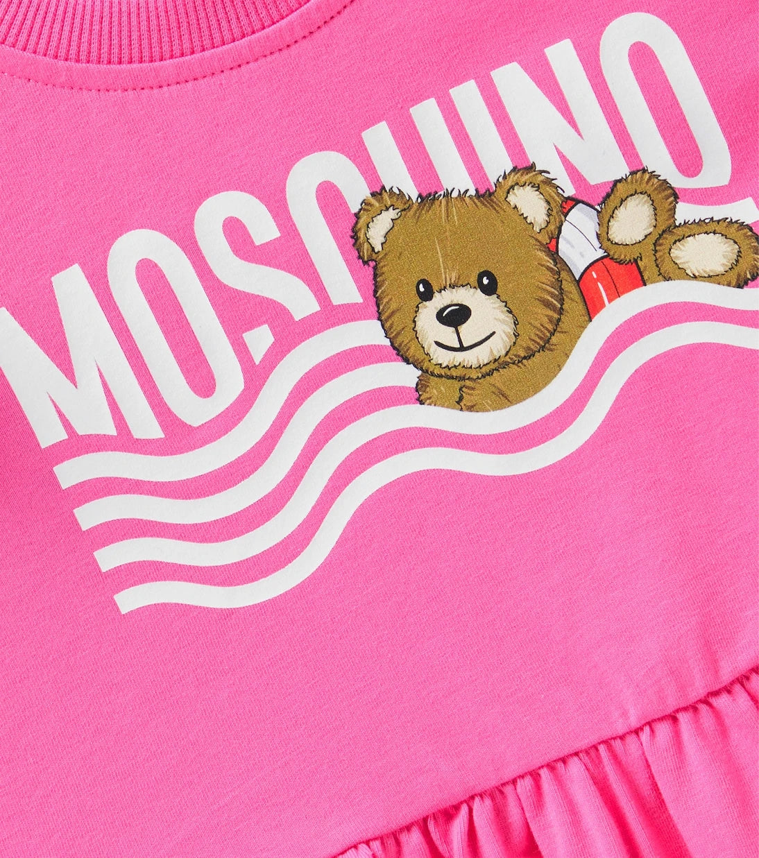 Moschino Kids - فستان أطفال من مزيج القطن