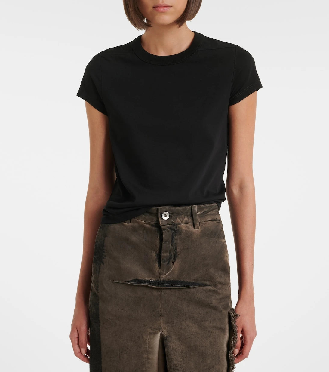 Rick Owens - Cropped Level cotton jersey T-shirt