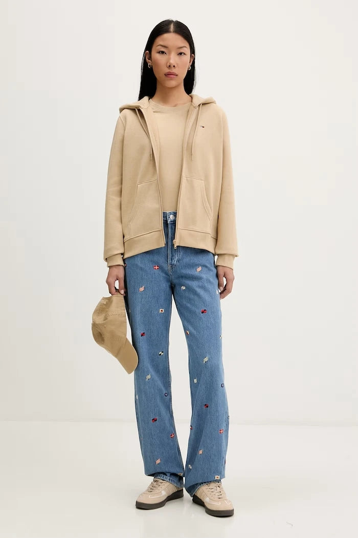 Tommy Jeans суичър с цип дамски с памук