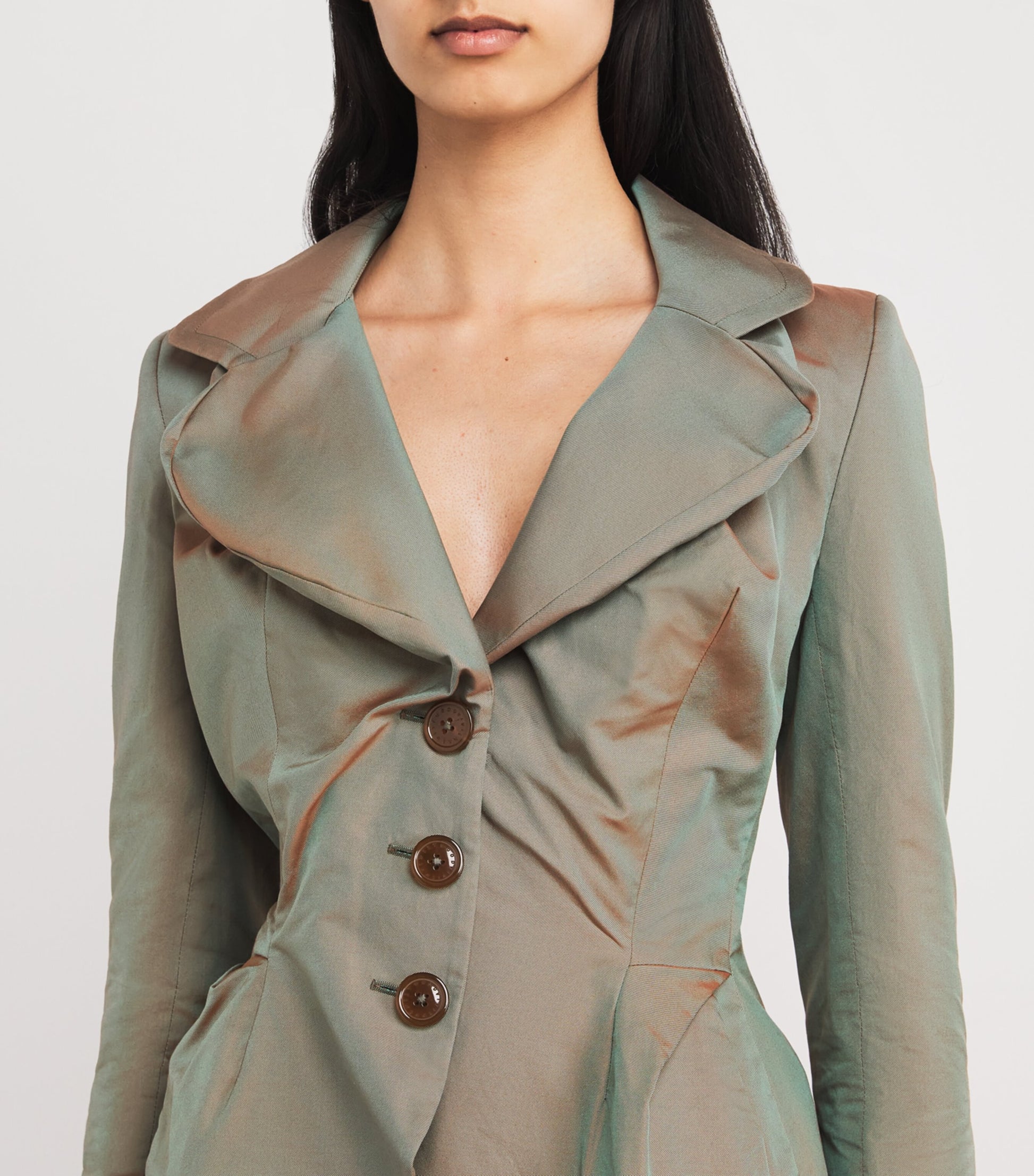 Green Drunken Tailored Jacket