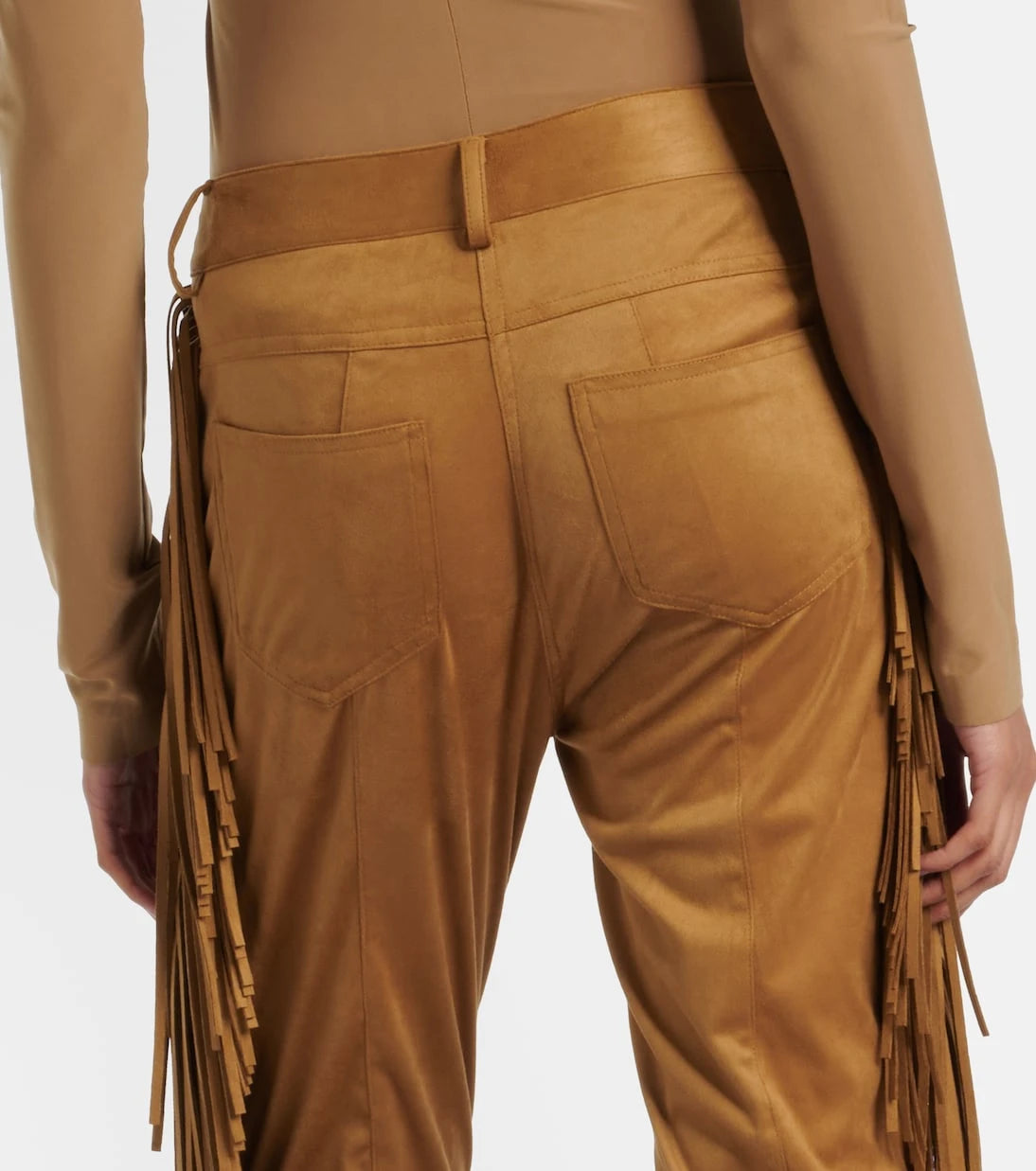 Norma Kamali - Fringed slim pants