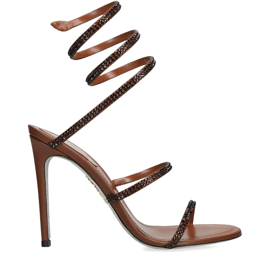 Brown Embellished Cleo II Heeled Sandals 105