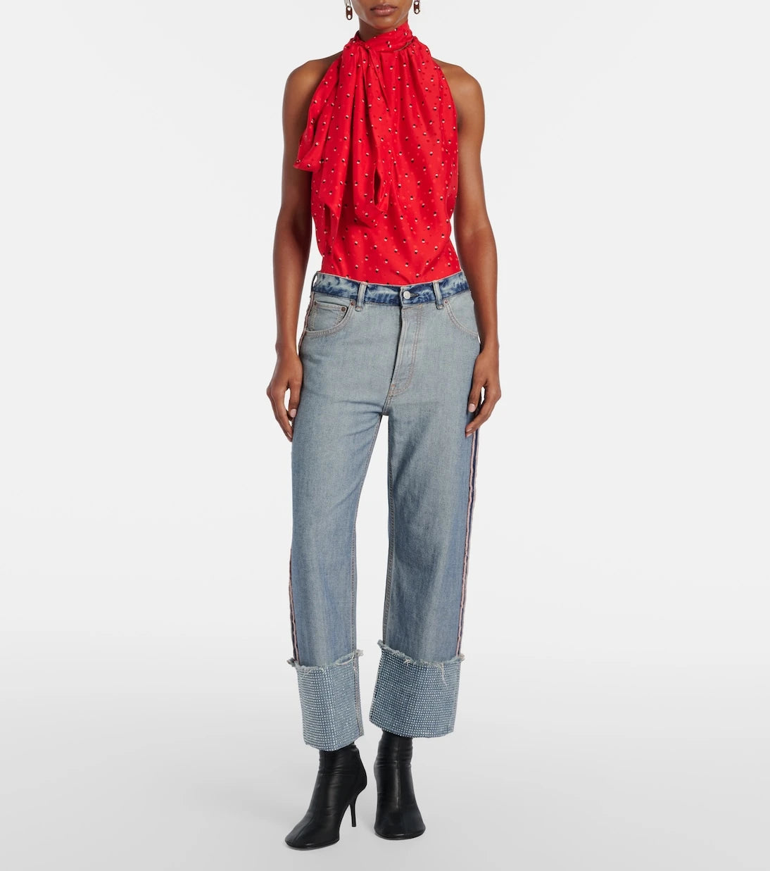 Acne Studios - Deconstructed embellished straight jeans