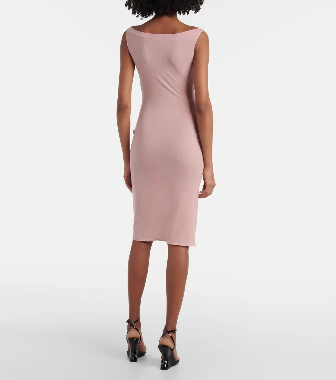 Magda Butrym - Floral-appliqué silk-blend bustier dress