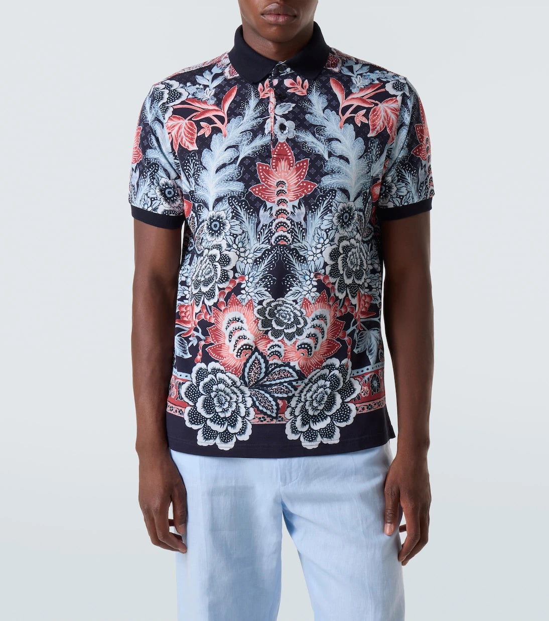 Etro - Paisley cotton piqué polo shirt