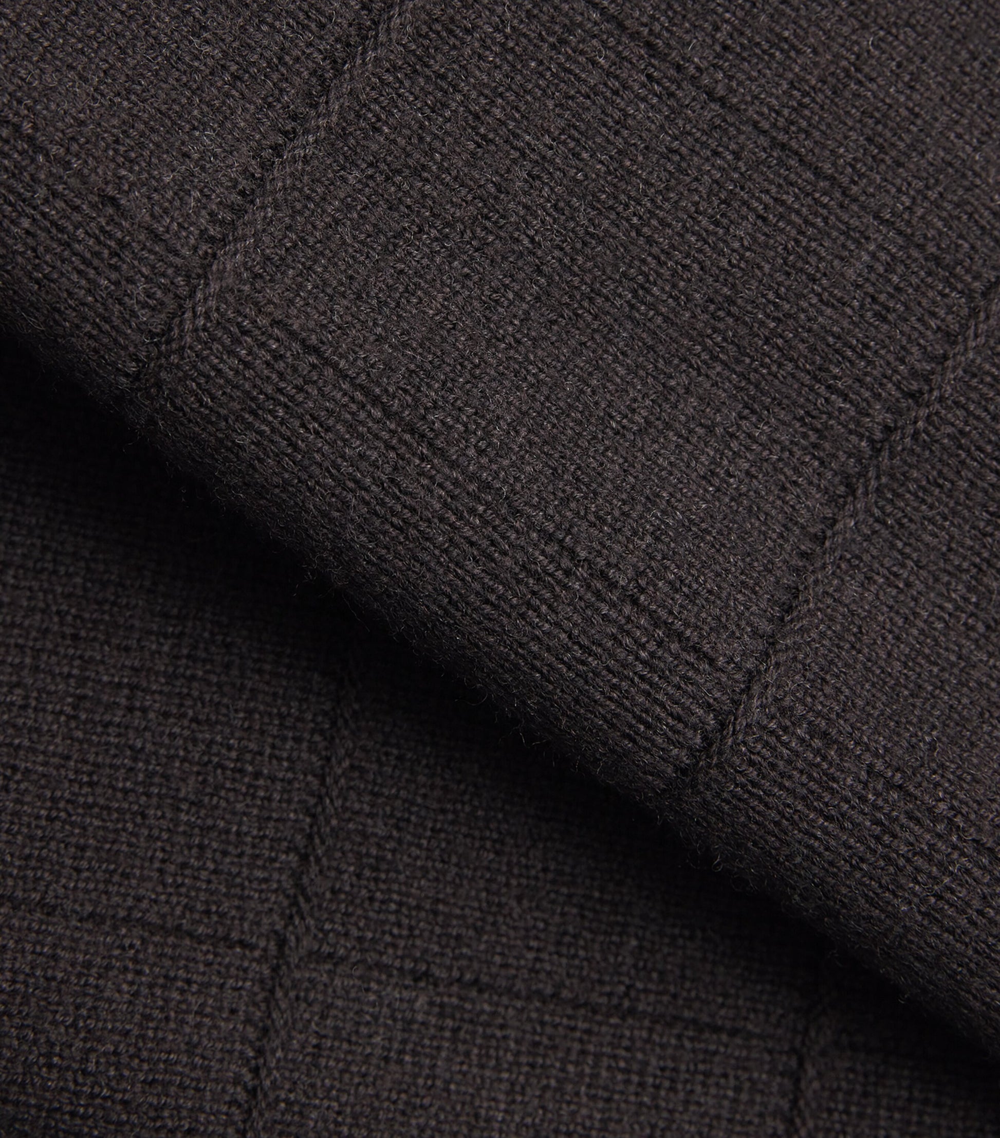 Brown Wool Melrose Zip-Up Cardigan