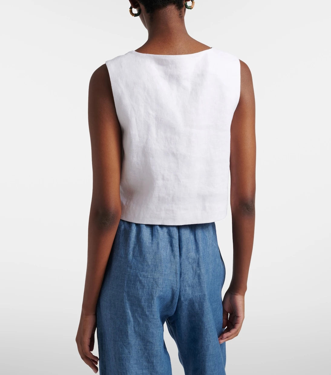 Posse - Rio linen crop top