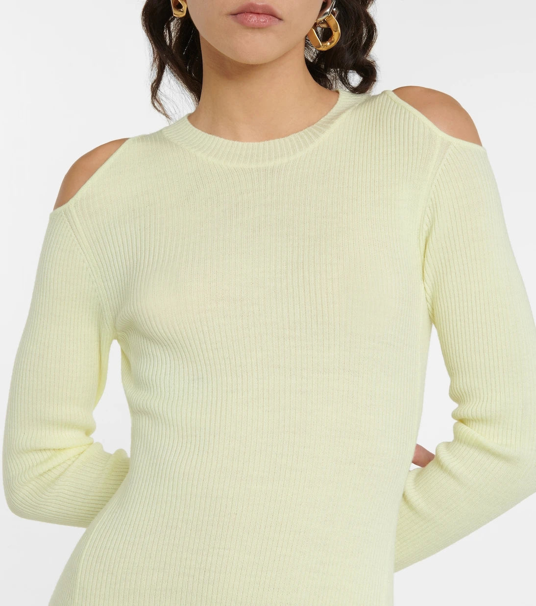 Stella McCartney - Cutout virgin wool midi dress