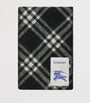 Black Wool Check Scarf