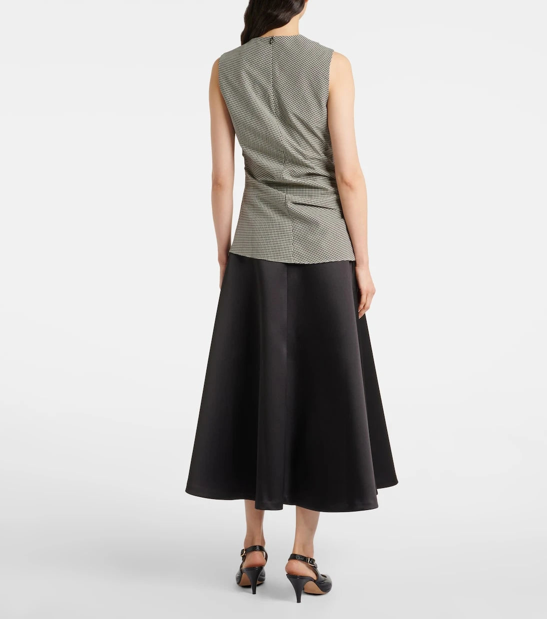 Róhe - Checked wool-blend top