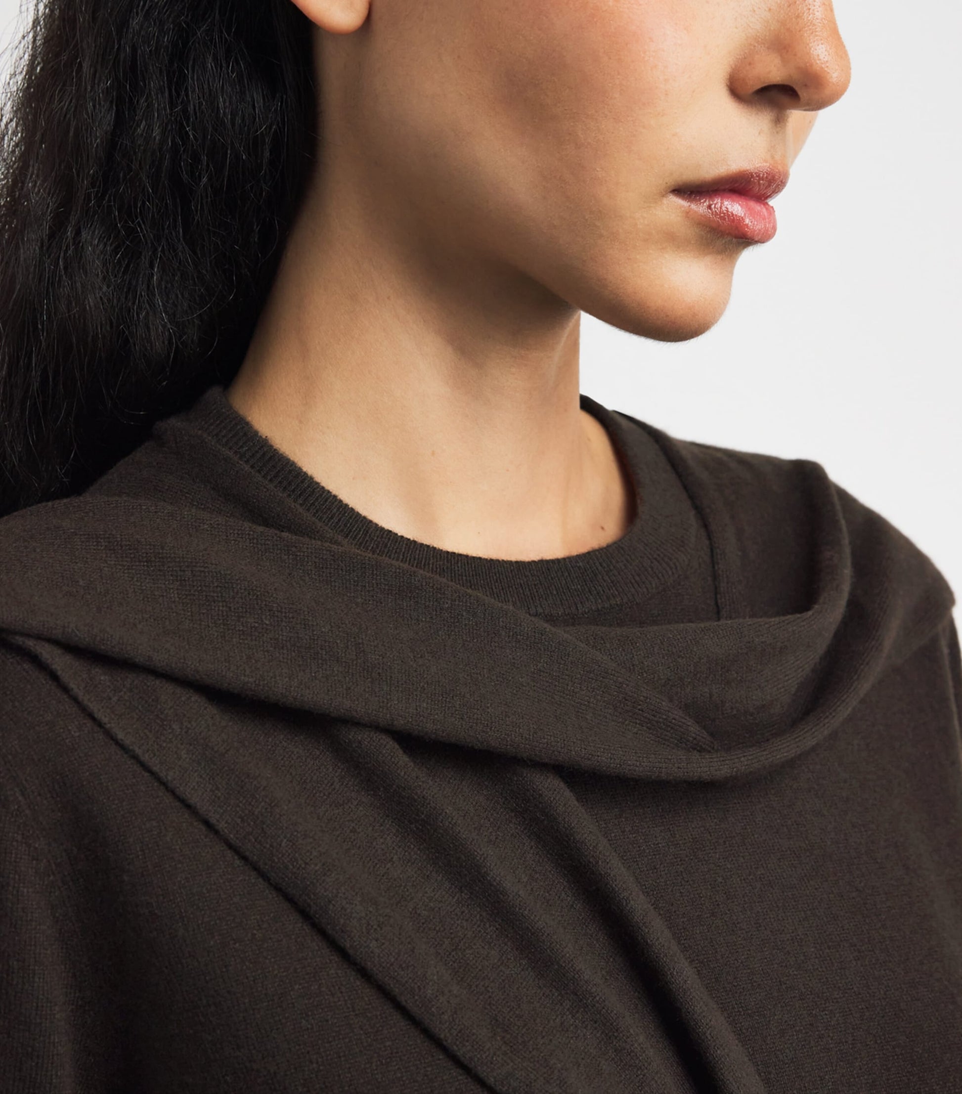 Brown Cashmere Sonja 2-In-1 Sweater