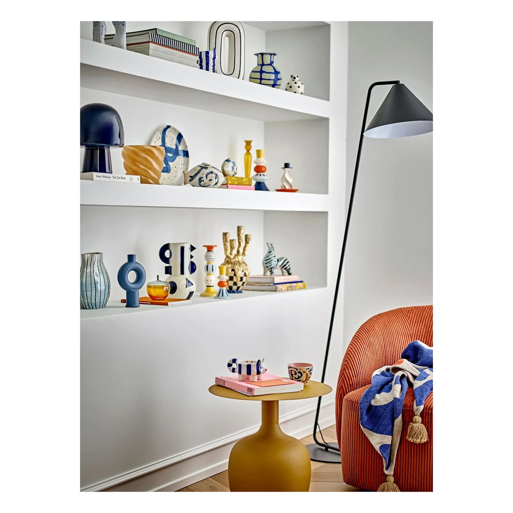 Bloomingville - Kairi stoneware candlestick | Yellow