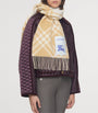 Burberry Beige Cashmere Check Scarf