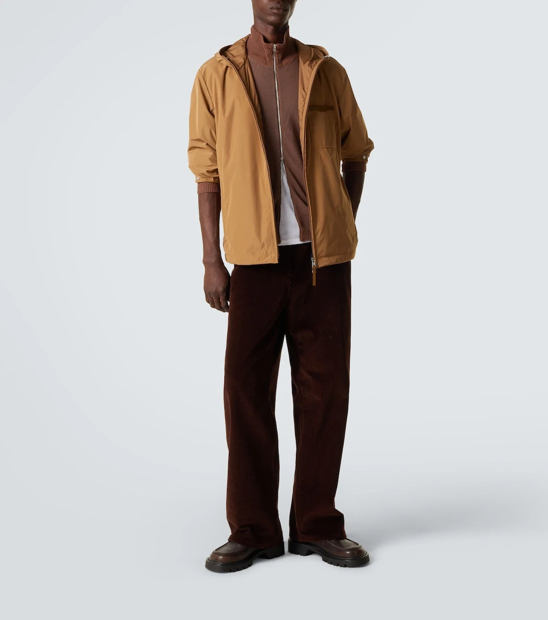 Moncler - Leather-trimmed jacket