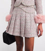Self-Portrait Pink Bouclé Pleated Mini Skirt