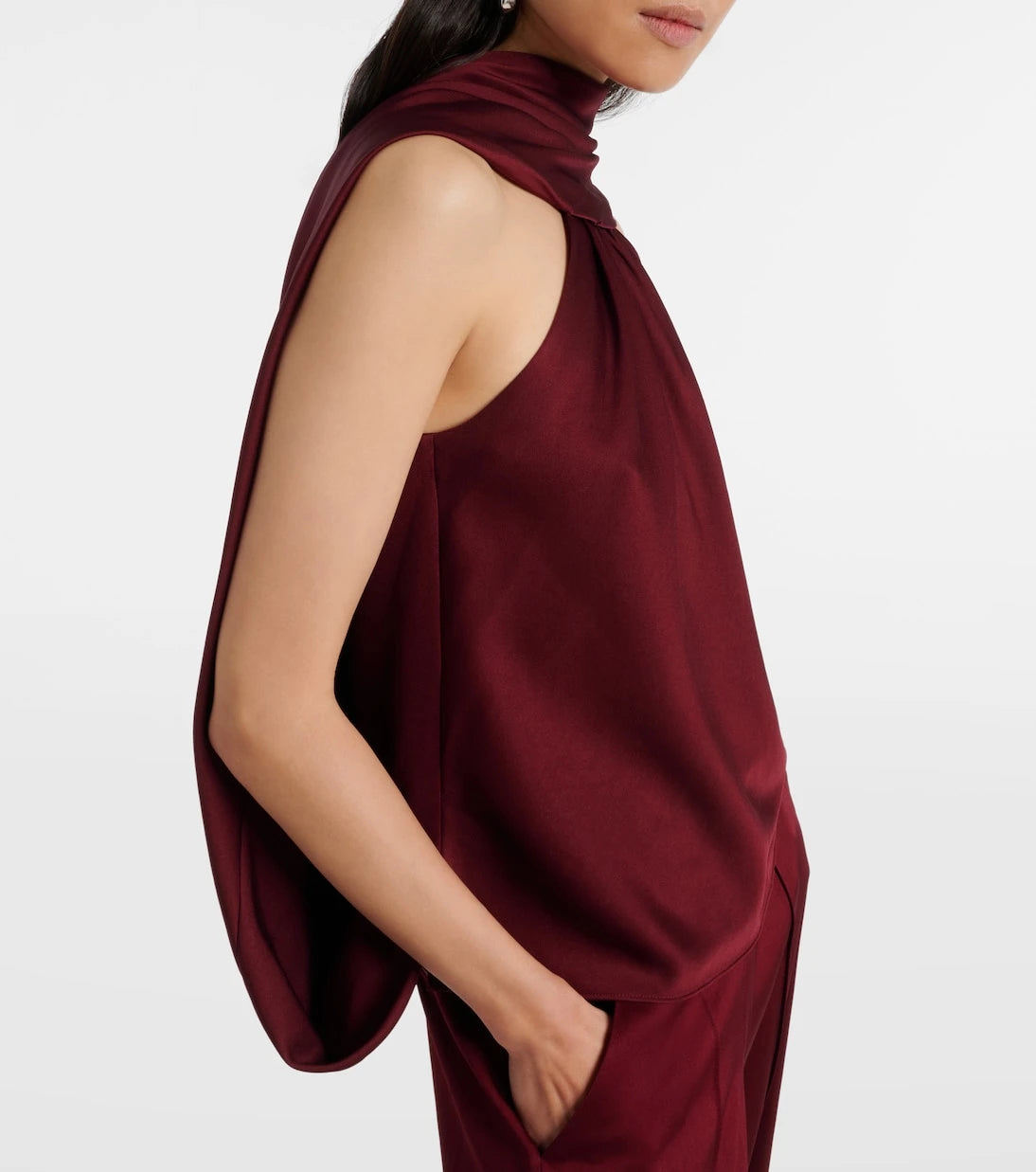 Simkhai - Scarlett caped satin top