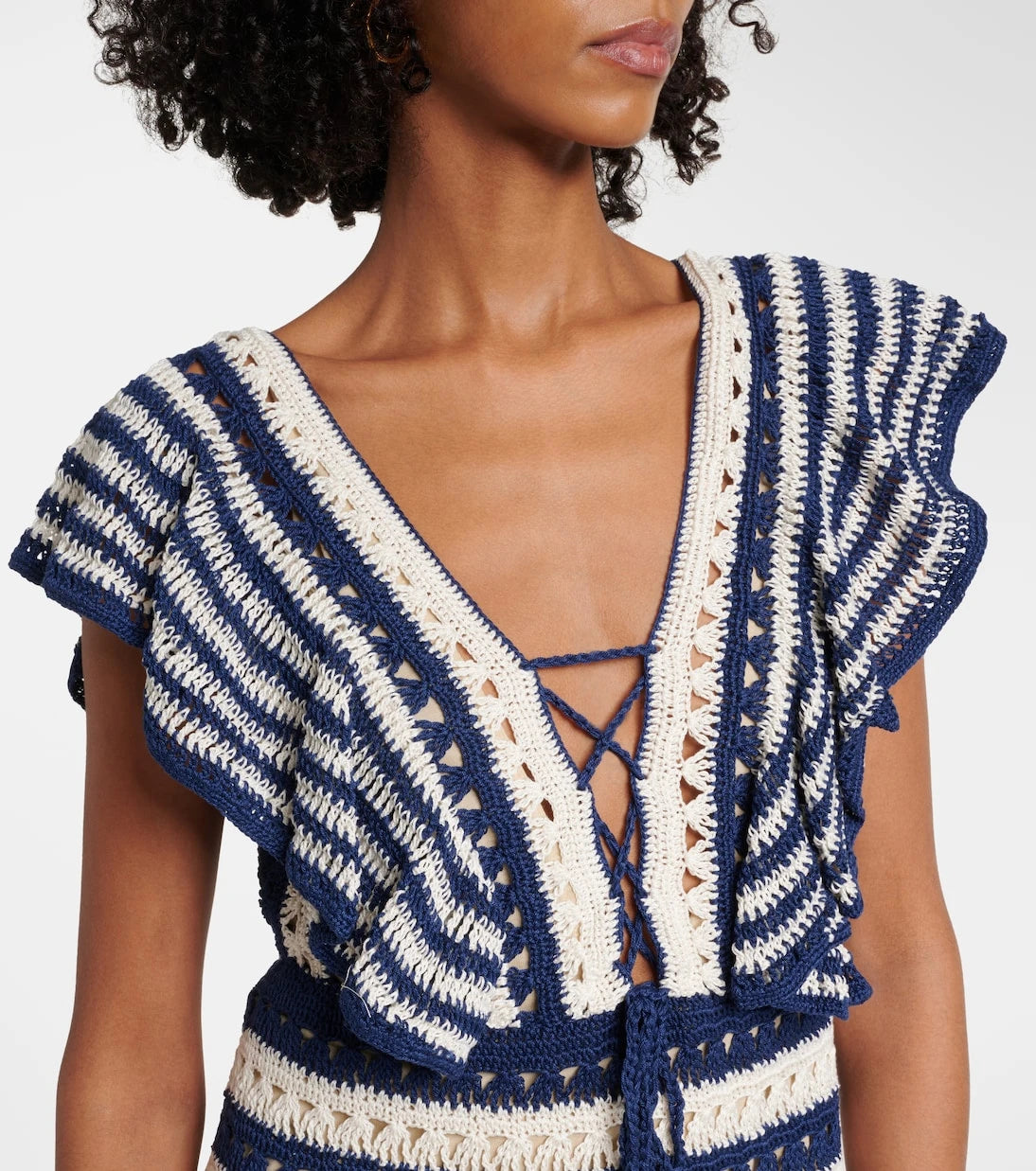 Anna Kosturova - Farrah crochet cotton minidress