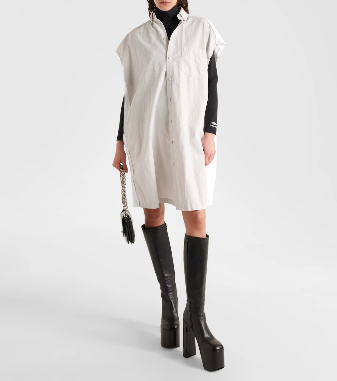 Balenciaga - Oversized cotton shirt dress