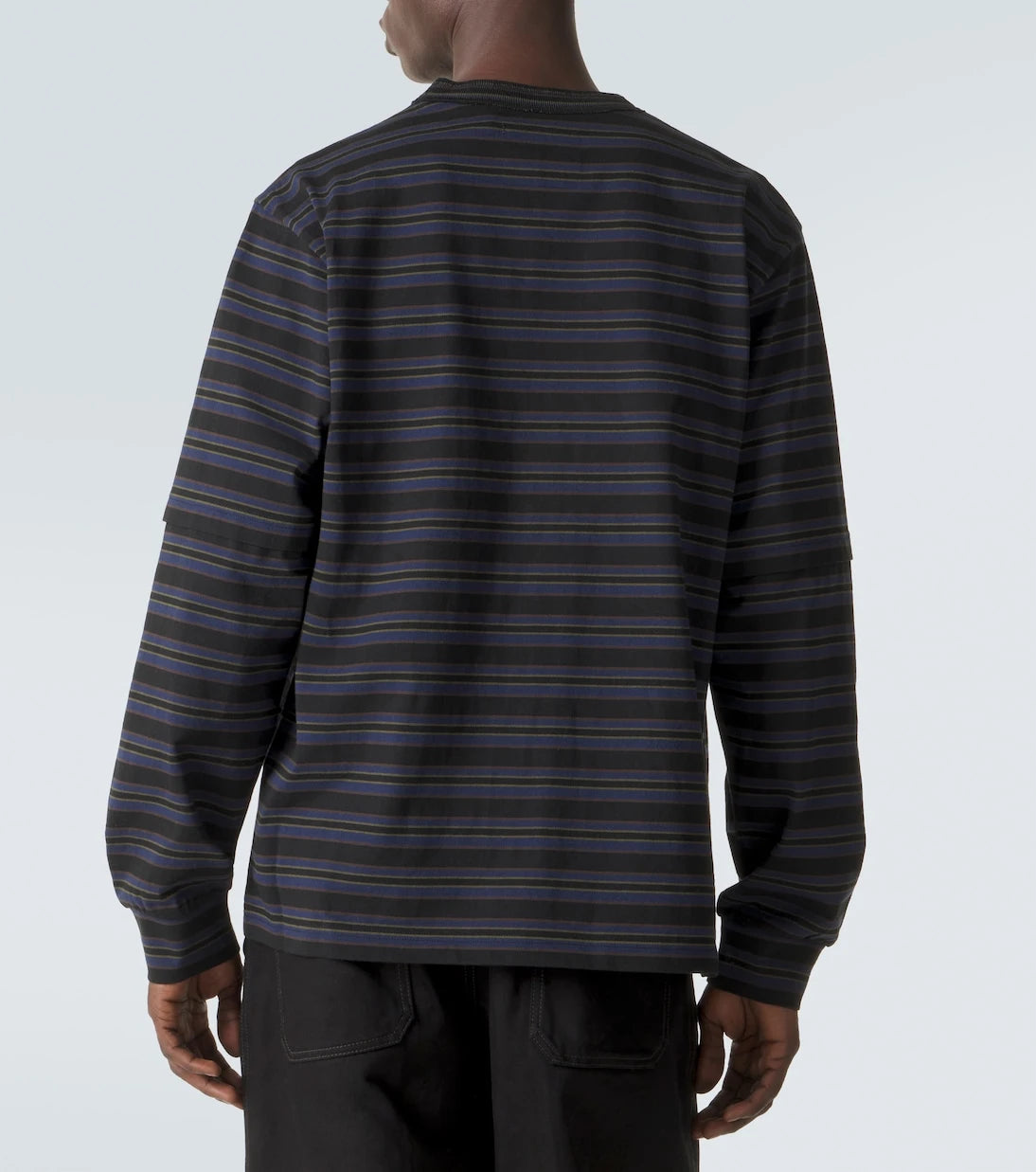 Sacai - تي شيرت قطن مخطط